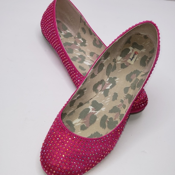 Olsenboye Pink Rhinestone Ballet Flats Size 10 - Picture 2 of 7
